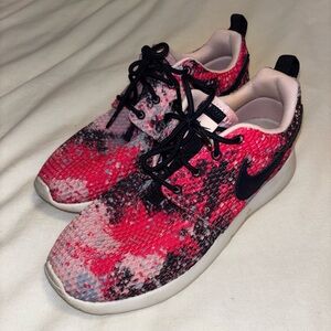 Pink and black Patterned Sneakers